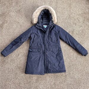 Columbia Women's Navy Ski Jacket with Fur Hood